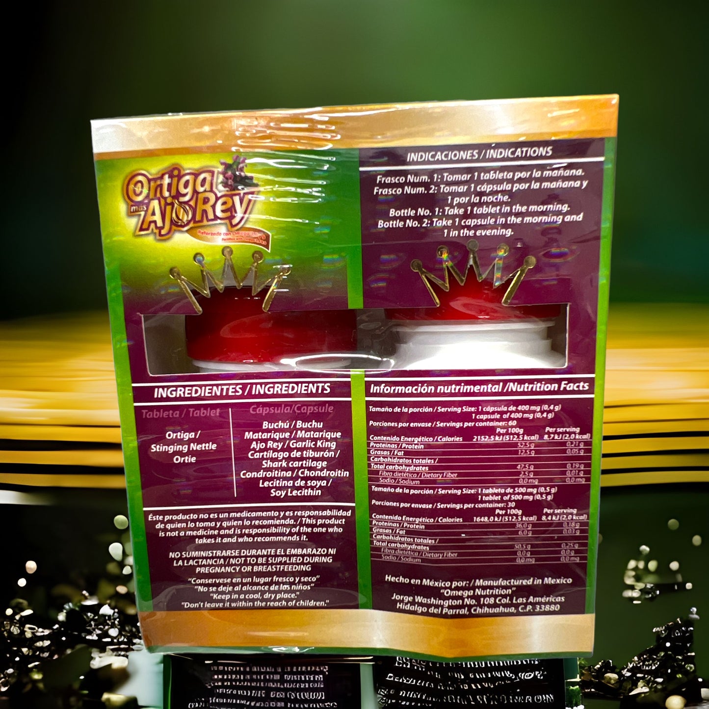 Ortiga más ajo rey-Reforzado con Omega-3,6 y 9